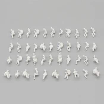 Sēž attēls sēžot miniatūrā balto cilvēku Arhitektūras modeli, cilvēka mēroga ABS plastmasas tautu