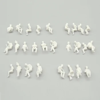 Sēž attēls sēžot miniatūrā balto cilvēku Arhitektūras modeli, cilvēka mēroga ABS plastmasas tautu