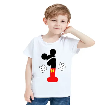 T-krekls Bērnu Skaits 1-10 Dzimšanas diena ir 2021. jauniem Meitenes un Zēni Smieklīgu T kreklu Baby Happy Birthday Vēstuli Loku Gudrs Izdrukāt Dāvanu Drēbes
