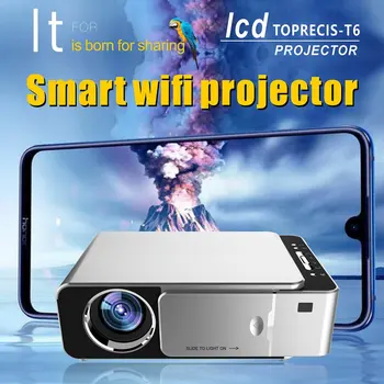 T6 Full Hd Led Projektors 4K 3500 Lumens HDMI 1080P saderīgu Usb Portatīvo Kino Projektoru Vadu Pats Ekrāns Wifi Projektoru