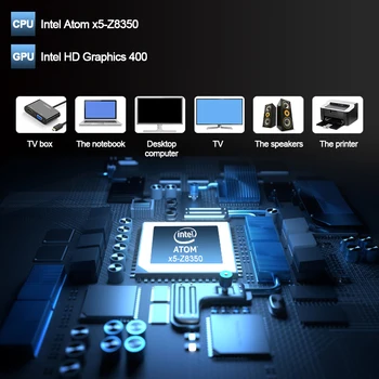 T6 pro MINI PC 4GB 64GB, 32GB eMMC mini-pc Windows 10 licencētu Intel Atom x5-Z8350 BT4.0 WiFi pc mini stick Aprēķināt Stick