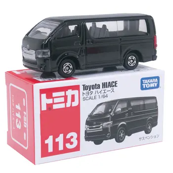 Takara Tomy TOMICA Nr 113 Toyota HIACE BLACK Mēroga 1/64 Lējumiem Automašīnas Modeli, Bērnu Rotaļlietas
