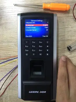 Tastatūras pirkstu nospiedumu piekļuves kontroles darbinieku apmeklēšanu RFID biometrisko piekļuves TCP / IP, USB ports 125KHZ Piekļuves kontroles sistēmas Y-08