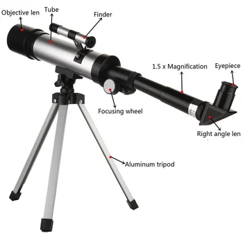Teleskops Monokulāri 150X Astronomisko Teleskopu, Ceļojumu Smērēšanās Jomu Pārnēsājams Statīvs Regulējams ar Sviru, lai Skatītos