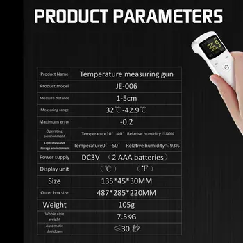 Termometrs ar Infrasarkano Digitālais bezkontakta Infrasarkanais Termometrs ar LCD Pretgaismas Termometro Infravermelho Dropshipping