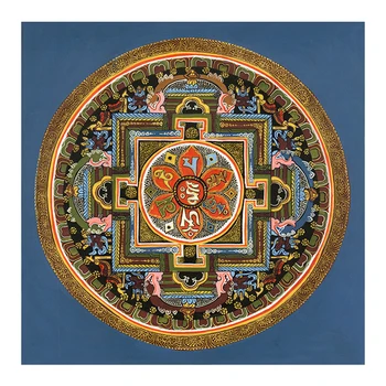 Tibetas Budistu Thangka Mandala Tibetas Budistu FrescoLiving Telpu Dekorēšana