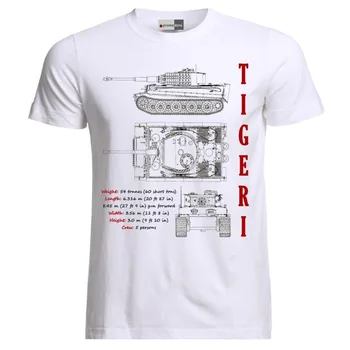 Tiger 1 Tvertne Projekts Patentu vācu Armijas Panzer WW2 Vērmahta T-Krekls 2019 Modes Zīmolu Vīriešu Tops StreetWear T-krekls