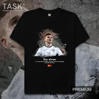 Timo vīriešu t krekls Werner svīteri Vācijas futbolists star t kokvilnas fitnesa t-krekli Drukāts apģērbs vasarā jaunu Īsām Piedurknēm