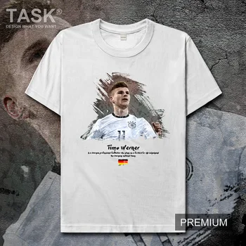 Timo vīriešu t krekls Werner svīteri Vācijas futbolists star t kokvilnas fitnesa t-krekli Drukāts apģērbs vasarā jaunu Īsām Piedurknēm