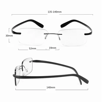 Titāna Pārejas Saulesbrilles Photochromism Lasīšanas Brilles Vīriešiem Hyperopia ar Dioptriju vecuma tālredzība Rimles brilles Brilles
