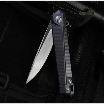 Titāna sakausējuma rīkoties S35VN pulveris tērauda saliekamais nazis kabatas nazis kempings knife medību nazis izdzīvošanas līdzeklis, nazis, nazis dāvana