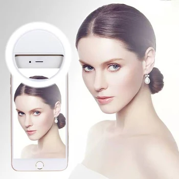 TOKOHANSUN Gredzenu Selfie Gaismas LED Foto Apgaismojums ar USB Maksas Ringlight Led Gredzens IPhone 7 8 X Xiaomi Tālruņa objektīvs