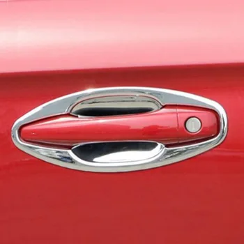 Tonlinker Ārējie Durvju rokturi bļodas Vāka Uzlīmes Citroen C-Elysee/Peugeot 301 Auto stils 4-8 GAB ABS Chrome Vāka uzlīme