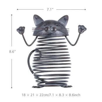 Tooarts Pavasara Kaķis Korķa Konteineru Čuguna Skulptūru Kaķis Pudeli Jar Moderns Radošo Korķa Konteineru, Rotājumu Praktiski Amatniecības Dāvanu