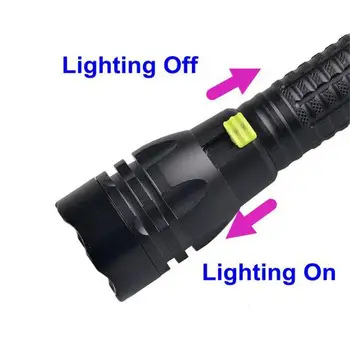 TopCom Profesionālās UV Niršanas Lukturīti IP68 Ūdensnecaurlaidīga 390~395nm UV Lāpu Niršanas Gaismas Blacklight Laternu Zemūdens 50m