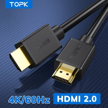 TOPK HDMI Kabeli 4K/60Hz HDMI Splitter HDMI Uz HDMI Vads, lai Xiaomi Mi Kastē Audio Vadu Maiņa Splitter par TV KASTĒ PS4 HDMI Kabelis