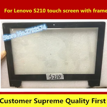 Touch Ekrāns ar rāmi 11.6 collu nomaiņa Lenovo IdeaPad S210 S20-30 Touch stikla digitizer Jaunu, Pēc rūpīgas pārbaudes,