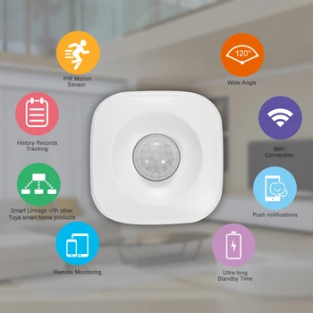 TREEYE WiFi Cilvēka Ķermeņa Sensoru Bezvadu Smart Ķermeņa Kustību PIR Kustības Sensoru Izmantot Zigbee Ar Gateway Tuya Smart Dzīves App