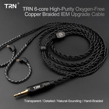 TRN 6 Core Augstas Tīrības Varš Kabelis Ar 3,5 mm MMCX/2Pin Savienotājs TFZ TRN V30 V80 IM1 AS10 ZS10 AS06 C10