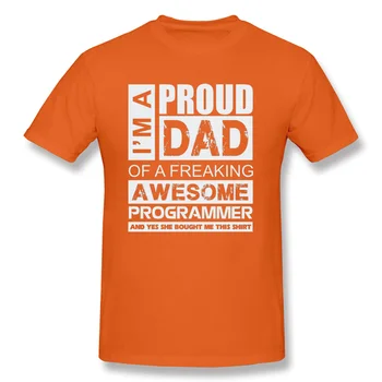 Tshirt Vīriešu T Krekli Lepns Tētis a freaking Awesome Programmētājs T-Krekls Pateicības Diena Dāvanu Topi un t-veida, Sakot, Smieklīgi
