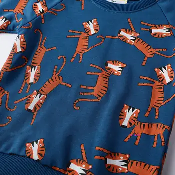 TUONXYE Bērnu Rudens Apģērbu Bērnu Zēniem Karikatūra Apģērbu Komplekti Gudrs Kaķis Iespiesti Silts Sweatsets par Bērnu Zēniem Kids Apģērba