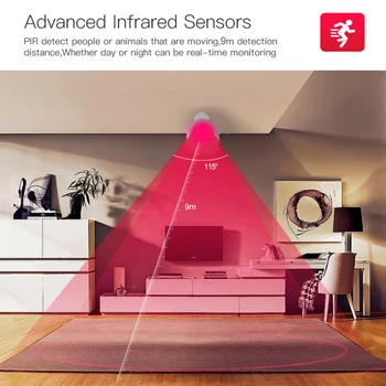 Tuya/smart Dzīves APP Wifi Smart Kustības Sensors PIR Kustības Drošības Signalizācijas Sensoru, Darbs Ar Alexa /Google Home Augstu Precizitāti