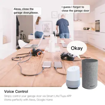 Tuya Smart Dzīves Wifi Bezvadu Garāžas Durvju Kontrolieris Nazis Tālvadības WiFi Slēdzis Smart Home Balss Kontroles Alexa Echo Google Home