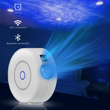 Tuya Smart Zvaigžņu Projektors WiFi Lāzera Zvaigžņotās Debess Projektoru Ilgviļņu Nakts Gaisma Led Krāsains APP Bezvadu Kontroles Alexa Com