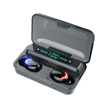 TWS 5.0 Bezvadu Earbuds, Bluetooth Austiņas,F9 Ūdensizturīgs Dziļi Bass Austiņas,ar Portatīvo Strāvas Bankas Smart LED Displejs