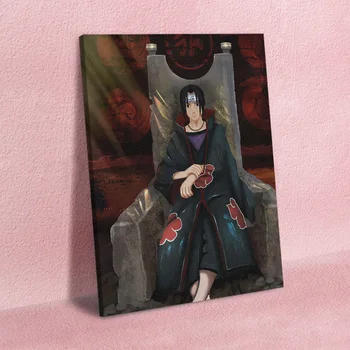 Uchiha itachi naruto akatsuki Anime plakātu Audekla Sienas Māksla Apdare izdrukas Mājās guļamistaba dekori Krāsošana
