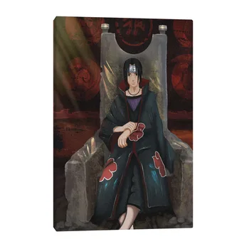 Uchiha itachi naruto akatsuki Anime plakātu Audekla Sienas Māksla Apdare izdrukas Mājās guļamistaba dekori Krāsošana