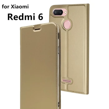 Ultra-plānas Matēts Gadījumā Xiaomi Redmi 6 Magnētisko adsorbcijas Gadījumā Aizsargājošu Apvalku Redmi 6 Redmi6 HM6 Kartes Slots biznesa