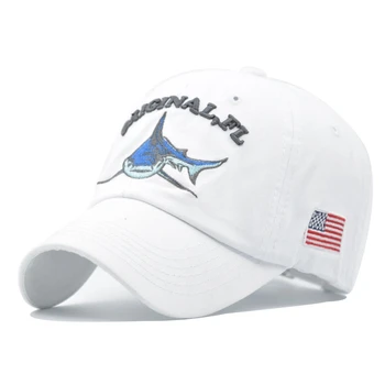 Unisex Sporta Beisbola Cepure Vīriešiem Mazgātas Kokvilnas Darīt Vecās Cepures Izšūts Burts Haizivs Modeli, Kas Aprīkots Snapback Cepures, Cepuru Modes Gorras