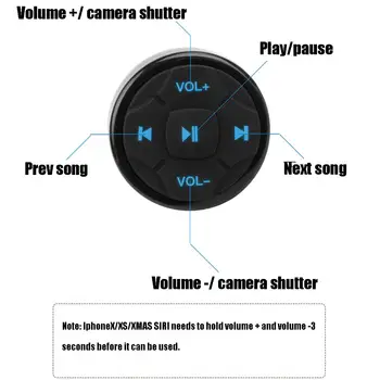 Universal Car Kit Automašīnas Bezvadu Tālvadības bluetooth Stūre Mobilā Tālruņa ar MP3 Mūziku Spēlē, lai Android, IOS Tālrunis Kontrole