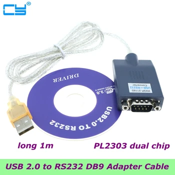 USB 2.0 RS232 DB9 COM Seriālā Porta Ierīci Converter Adaptera Kabeli PL2303 dubultā mikroshēmu labākās kvalitātes, ātrāk,
