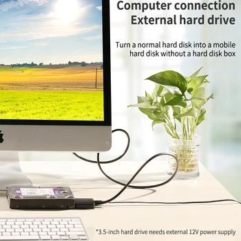 USB 3.0 Sata Adapteri Pārveidotājs Kabelis USB3.0 Kabeļu Pārveidotājs 2.5 3.5 SSD HDD, Cietā Diska Draiveri