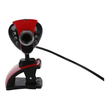 USB 50M 6 Led Nakts Redzamības Kamera Kameras Web Cam Ar Mic PC Klēpjdatoru Wind7 8