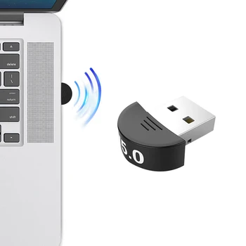 USB Bluetooth Adapteris Receiver V5.0 PS4 Datoru, DATORA Peles Bezvadu Mini USB Bluetooth Dongle 5.0 Speaker Mūzika Uztvērējs