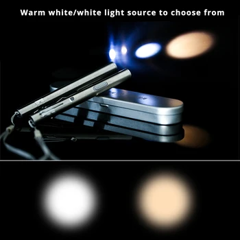 USB Uzlādējams LED Lukturītis Auksti Balta + Silti Balta Gaismas Pen Gaismas MINI kabatas Lukturītis Pārnēsājamas Laternas Tērps Kempings, Ārsti