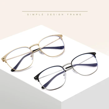 UVLAIK Anti-zila gaisma Kaķu acis sieviešu brilles rāmis īpaši vieglas metāla rāmis Vintage Zīmolu dizains, kas strādā Pārredzamu brilles