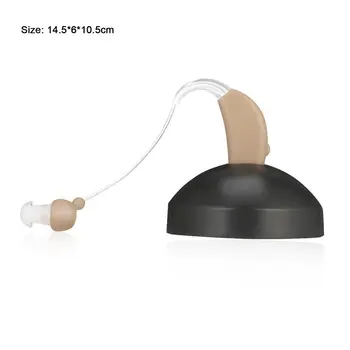Uzlādējams Mini Plastmasas Dzirdes aparāti Balss Skaņas Pastiprinātājs ar Zemu Trokšņu Aiz Auss, JZ-1088F Veciem cilvēkiem ar Dzirdes Zudumu