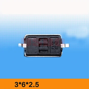Vairumtirdzniecības 50ma 12V DC 3*6*2.5 mm SMD Tact Switch 2 pin mikro slēdzis, Divas kājas, šķidro kristālu ierīci Taustes slēdzis