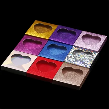 Vairumtirdzniecības Iepakojuma kaste, lai skropstu tukšs iepakojums Multicolor papīra rūtiņu, baltas renes 25mm Skropstas DIY flash iepakojuma kaste make up