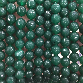 Vairumtirdzniecības Samazināt Slīpētas Dabas Akmens Lodītes Vienmērīgu Krāsu Tumši Zaļi Smaragdi Sadaļā Kārtas Zaudēt Krelles Rotaslietas Pieņemšanas DIY Dāvanu