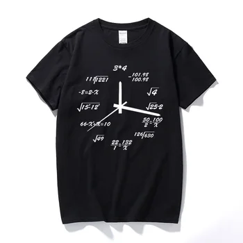 Vasaras augstākā Matemātika radošā pulkstenis apdrukāta kokvilnas topi gadījuma t krekls vīriešiem zaudēt īss t-krekli jaunums nerd un geek stils tshirt