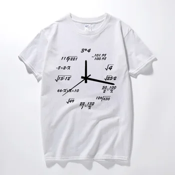 Vasaras augstākā Matemātika radošā pulkstenis apdrukāta kokvilnas topi gadījuma t krekls vīriešiem zaudēt īss t-krekli jaunums nerd un geek stils tshirt