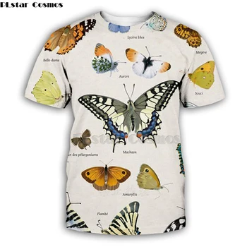 Vasaras krāsains tauriņš, kukaiņu 3d t krekls/hoodies sieviešu jauki, drēbes, t atdzist no augšas tees Mīļotājiem kawaii īss sleevel-5