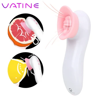 VATINE 7 Ātrumi Clit Vagīnas Stimulators G-spot Klitora Masāža Krūšu galu Zīdējs Mēles Vibratori Seksa Rotaļlietas Sievietēm Orālo Seksu