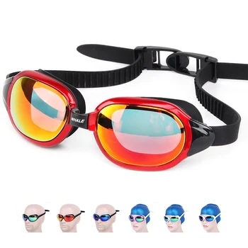 Vaļu Ūdensizturīgs Silikona Peldēšanas Brilles Anti-Miglas UV плавательные очки Peldēšanas Brilles Brilles
