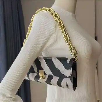 Veikalnieks Reālu Šāvienu Karstā Pārdošanas Ins Zebra Modelis Ķēdes Soma Sieviešu Jauns Modes Visu maču Pleca Soma Sieviešu Rokassomu